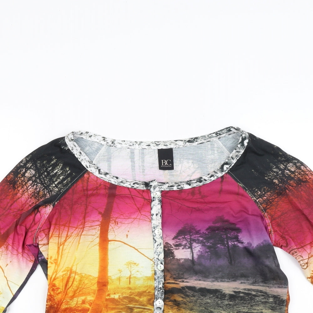 B.C. Best Connections Womens Multicoloured  Jersey Pullover Sweatshirt Size 10