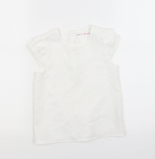 Nutmeg Girls White   Basic Blouse Size 7-8 Years