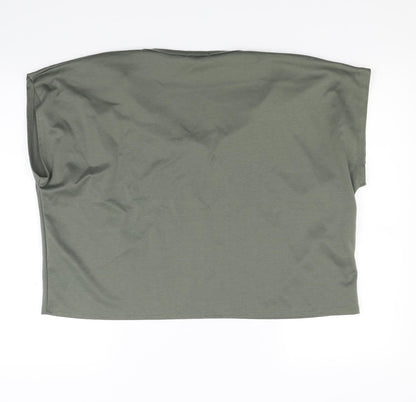 Back view of Misspap women’s green basic tank, size M