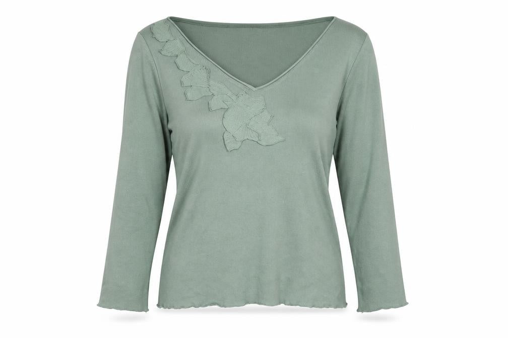Viz a Viz Womens Green  Knit Pullover Jumper Size M