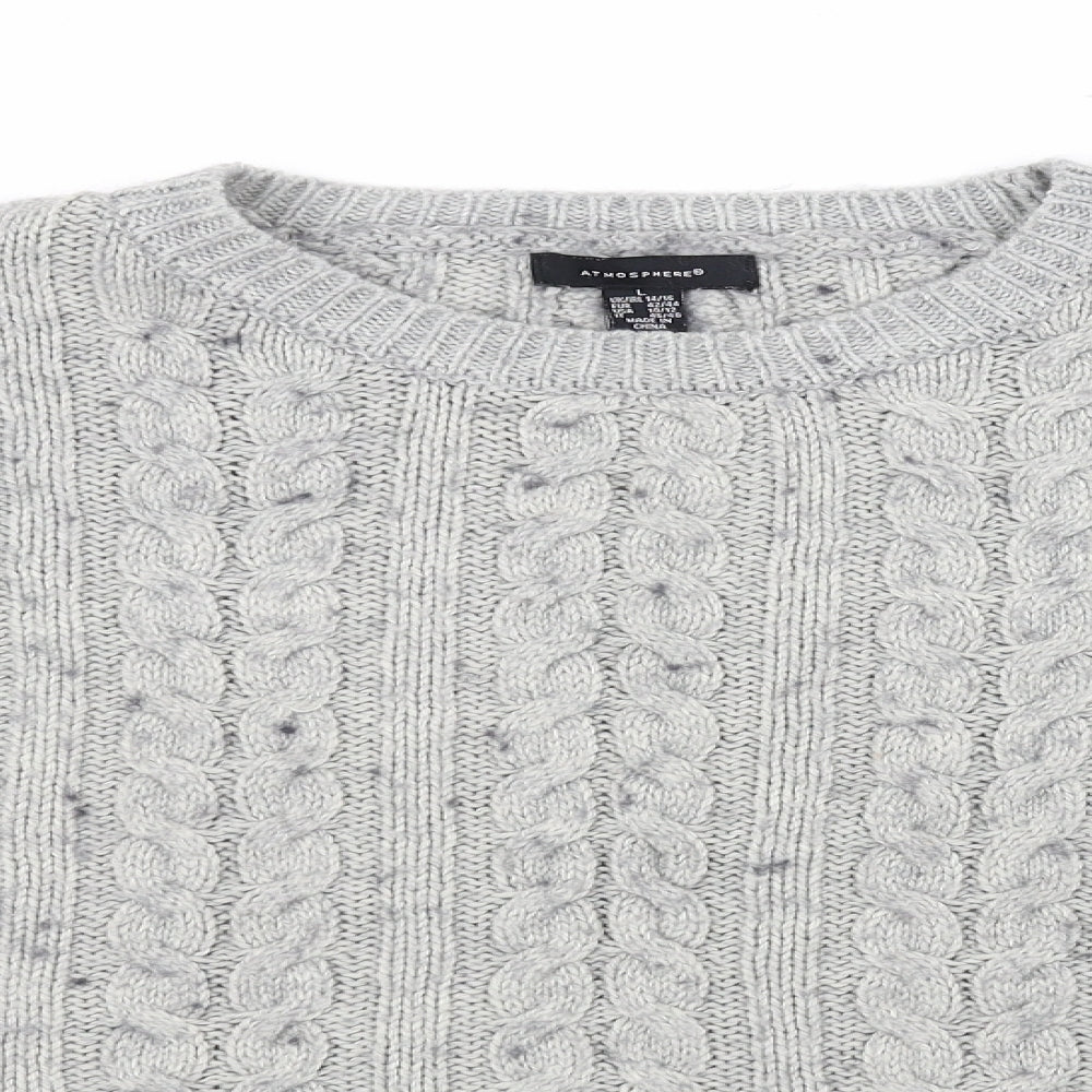 Atmosphere Womens Grey   Pullover Jumper Size L