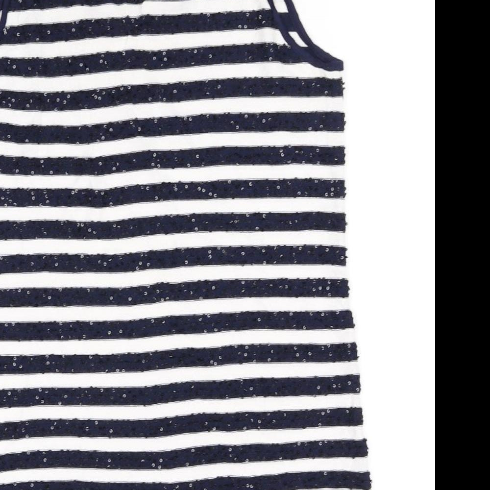 NEXT Womens Blue Striped  Pullover Jumper Size 12