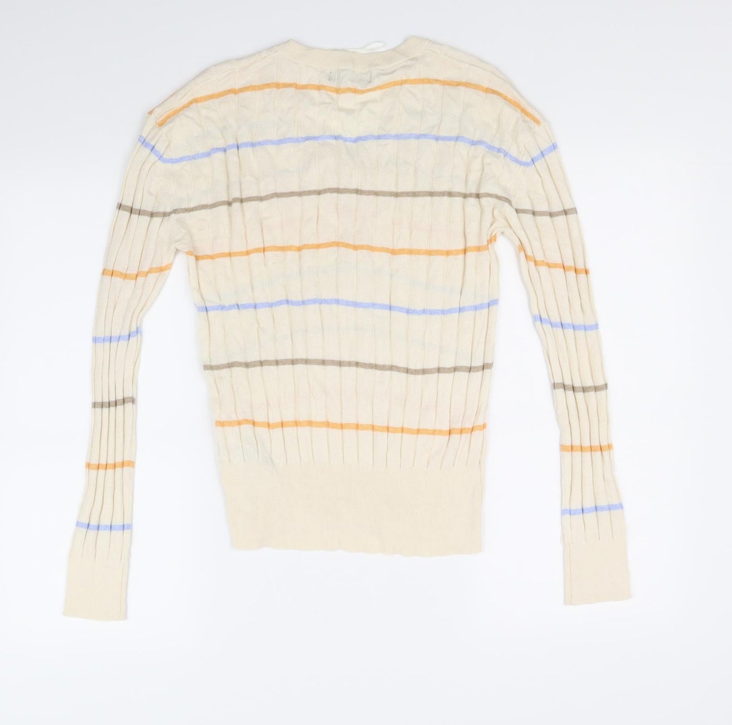 m&S Womens Beige Striped  Pullover Jumper Size S