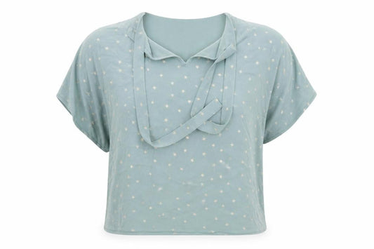Front view of R Edition women’s green t-shirt, size UK 12