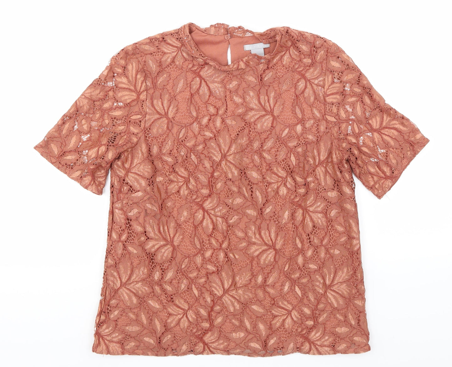 H&M Womens Pink Floral  Basic T-Shirt Size S