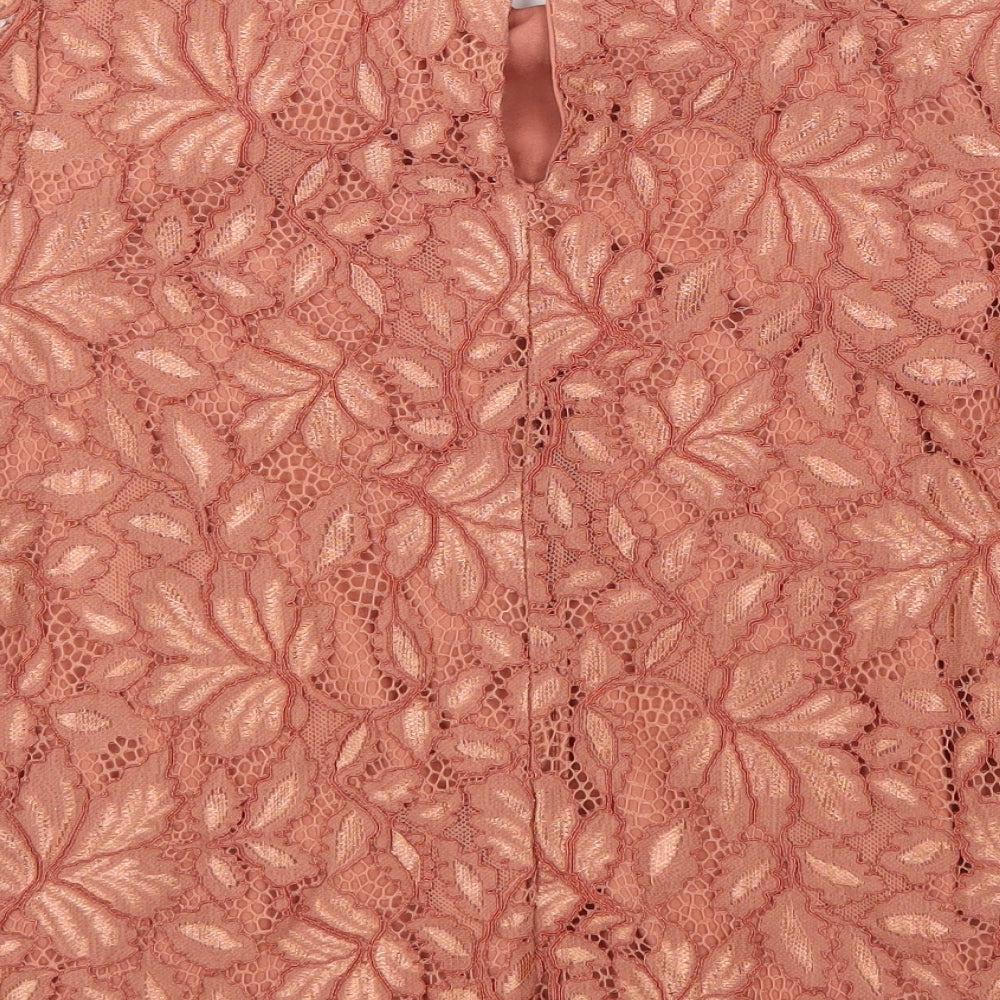 H&M Womens Pink Floral  Basic T-Shirt Size S