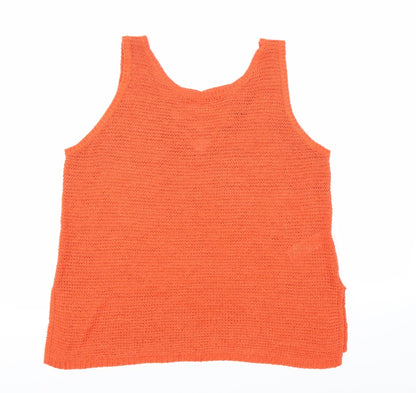 Additional front view of New Look women’s red knit jumper, size UK 12