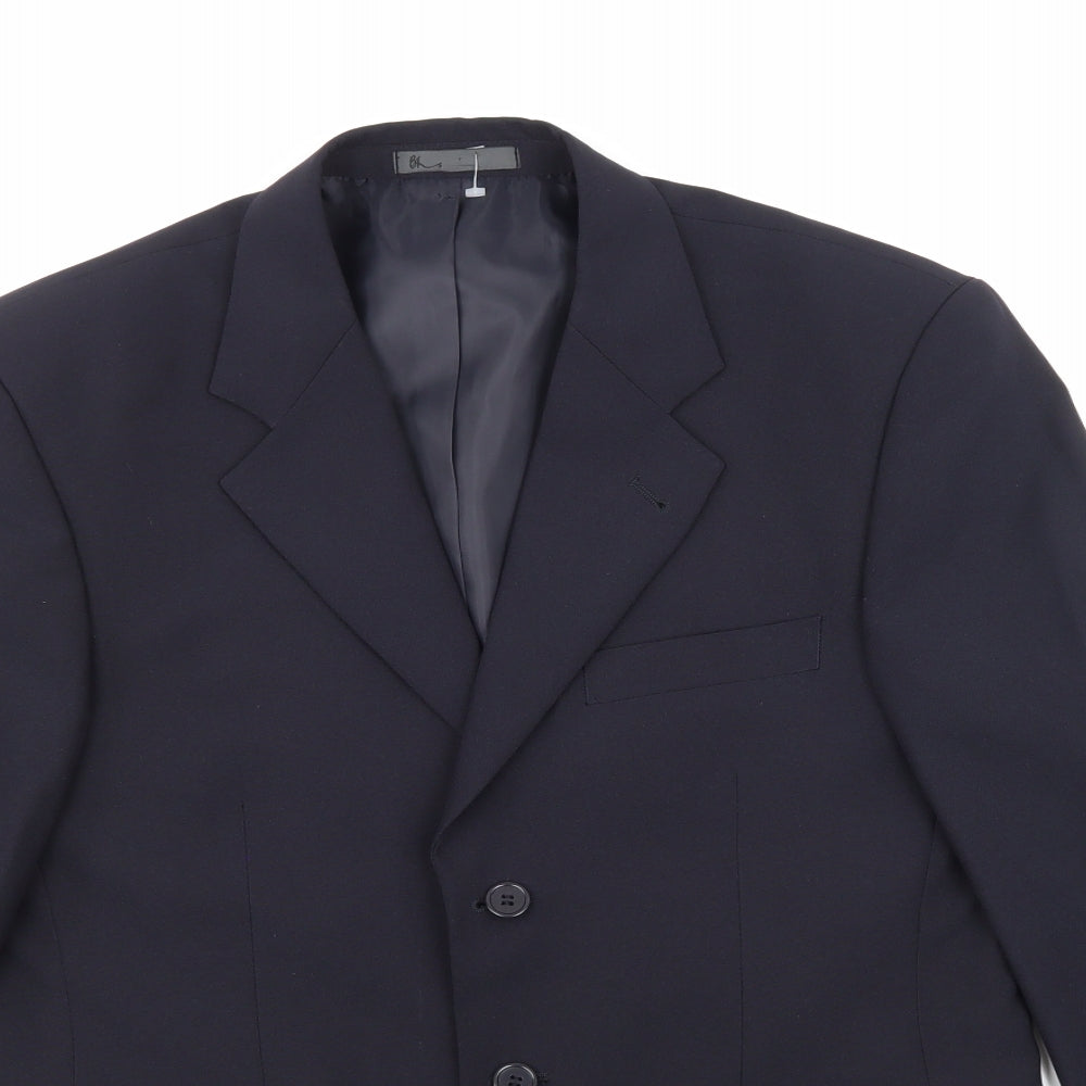 BHS Mens Blue  Rayon Jacket Suit Jacket Size 40