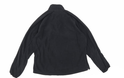 Back view of Quechua women’s black fleece jacket, size L