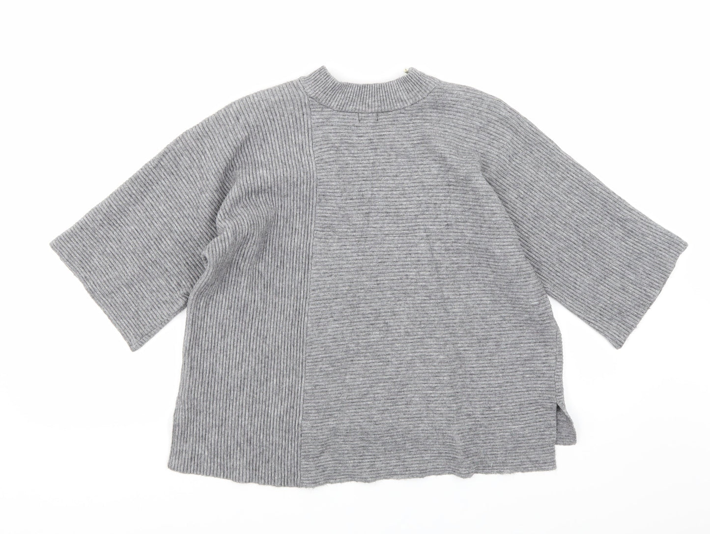 River Island Womens Grey Striped Knit Pullover Jumper Size S