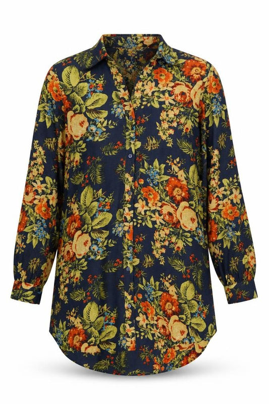 H&M Womens Multicoloured Floral  Basic Button-Up Size 6