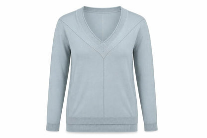 Front view of Next women’s green jumper, size UK 10