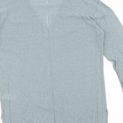 Brand and care label for Next women’s green jumper, size UK 10