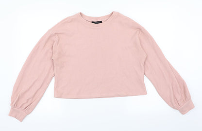 Front view of Forever 21 women’s pink jumper, size M