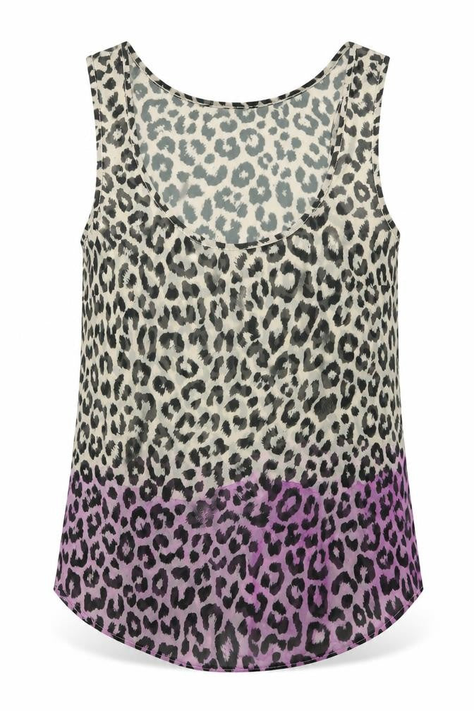 Preworn Womens Pink Animal Print  Basic Tank Size 10