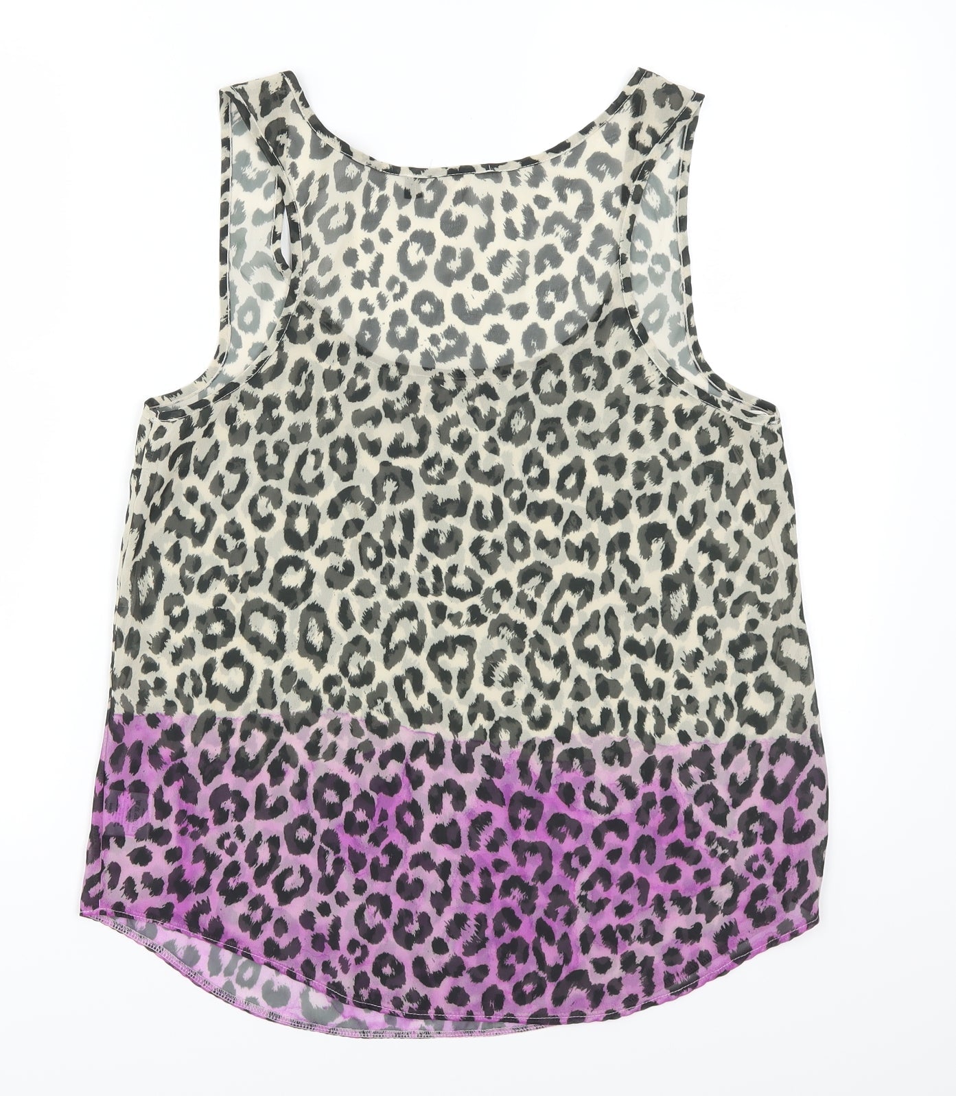 Preworn Womens Pink Animal Print  Basic Tank Size 10