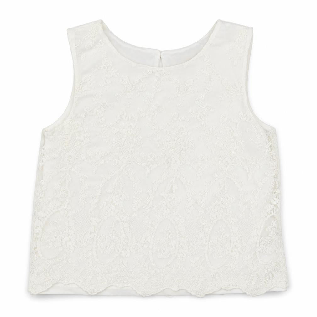 H&M Girls White  Lace Basic Tank Size 14 Years