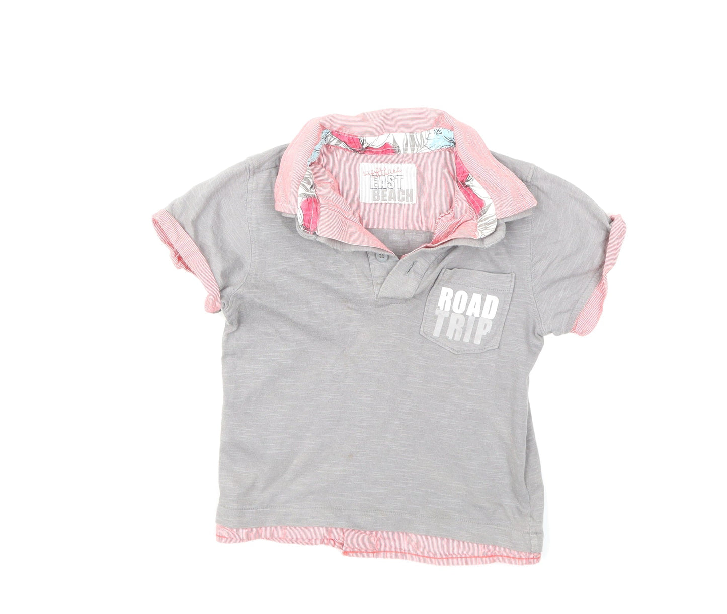 Mothercare Boys Grey   Basic Polo Size 2-3 Years  - road trip