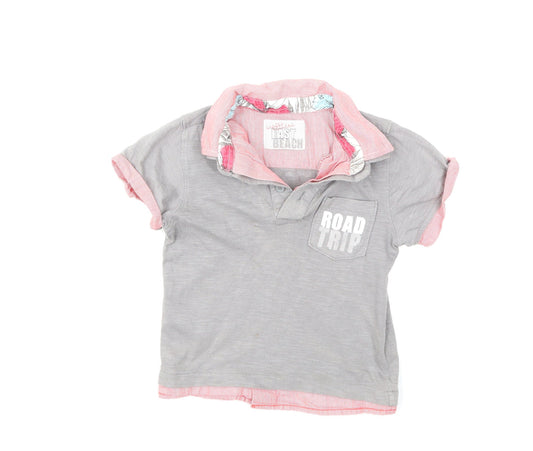 Mothercare Boys Grey   Basic Polo Size 2-3 Years  - road trip