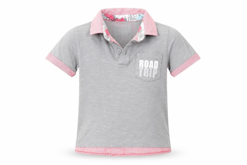 Mothercare Boys Grey   Basic Polo Size 2-3 Years  - road trip