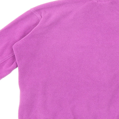 Brand and care label for Dare 2b women’s purple fleece jacket, size UK 8