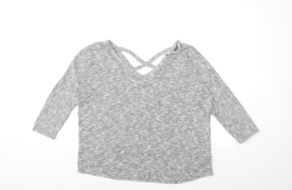 Additional front view of Peacocks women’s grey jumper, size UK 14