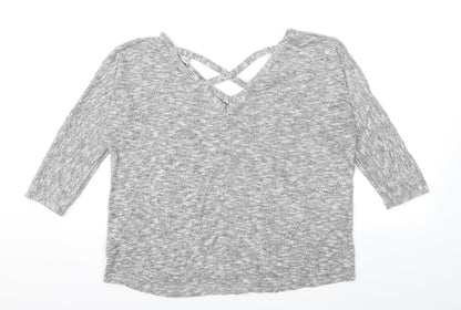 Back view of Peacocks women’s grey jumper, size UK 14
