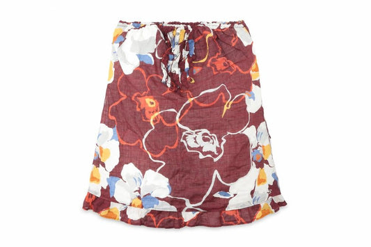 Front view of Hollister women’s red floral basic blouse, size M
