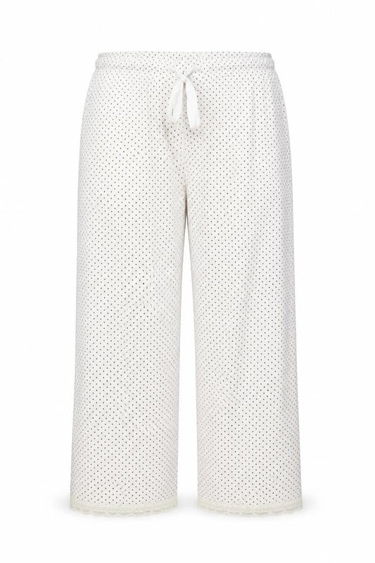 Secret Obsessions  Womens Ivory Polka Dot  Trousers  Size L L22 in