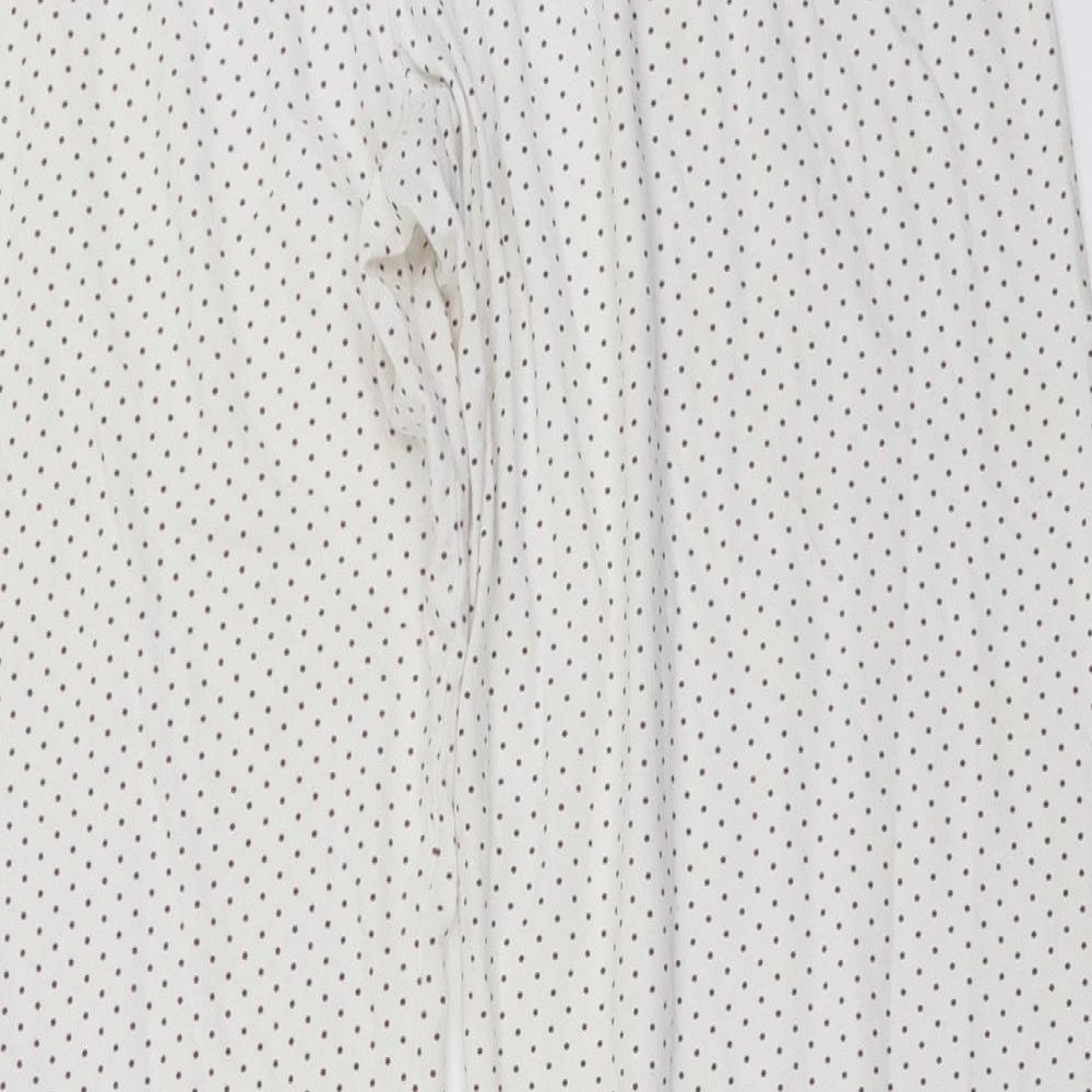 Secret Obsessions  Womens Ivory Polka Dot  Trousers  Size L L22 in
