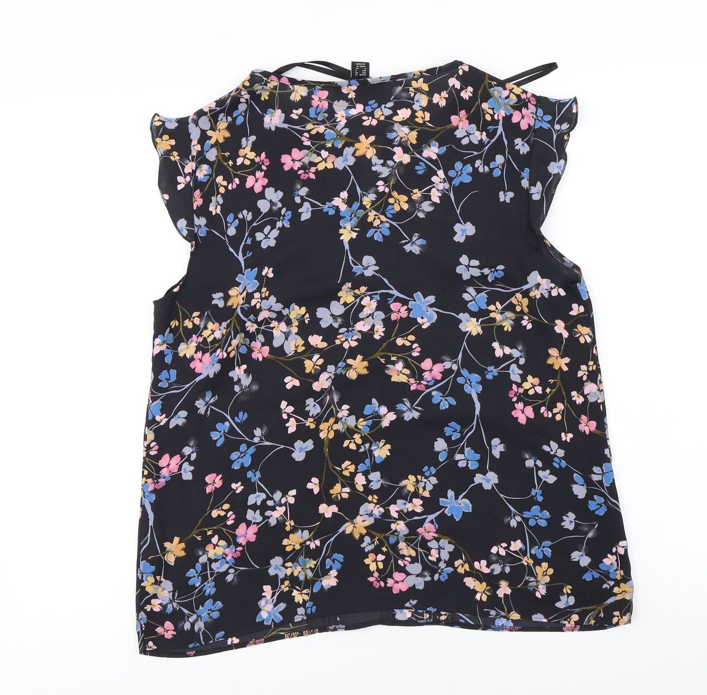 Atmosphere  Womens Black Floral  Basic Blouse Size 12