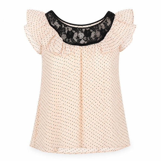 Atmosphere Womens Pink Polka Dot  Basic Blouse Size 10