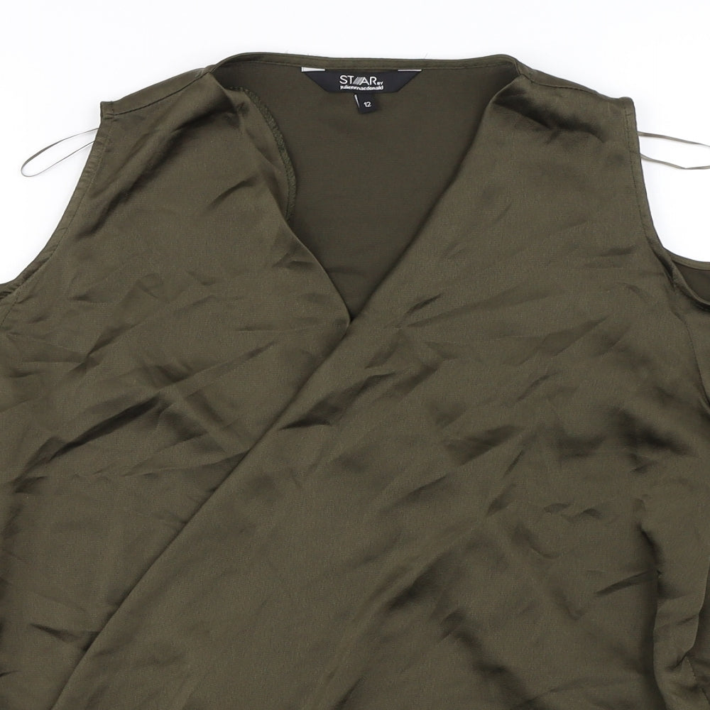Star Womens Brown   Basic Blouse Size 12