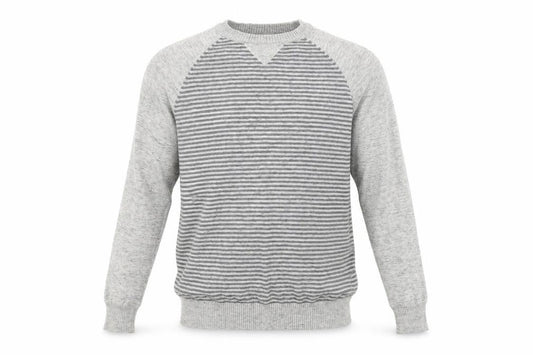 Front view of Cedarwood State men’s grey jumper, size S