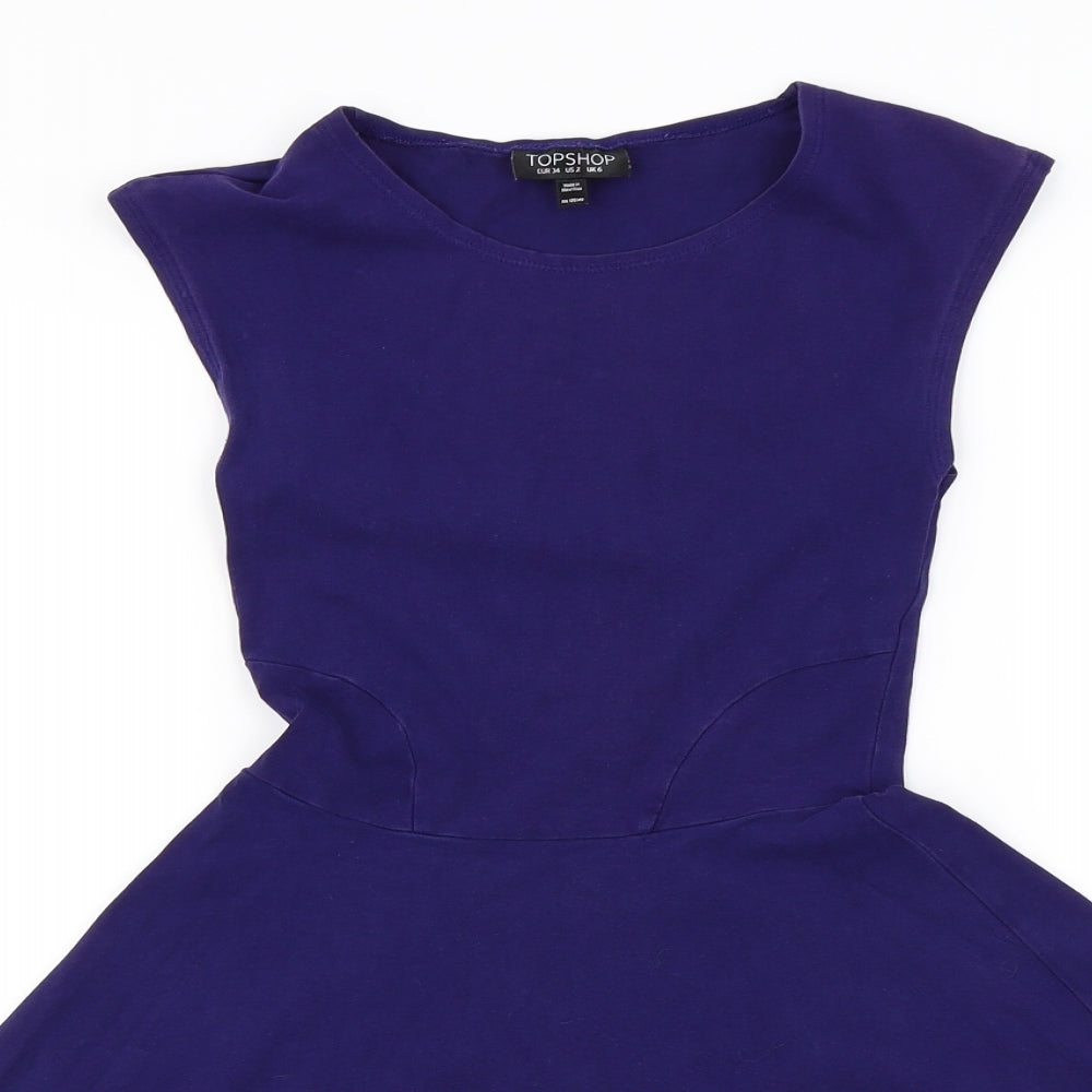 Topshop  Womens Purple   A-Line  Size 6