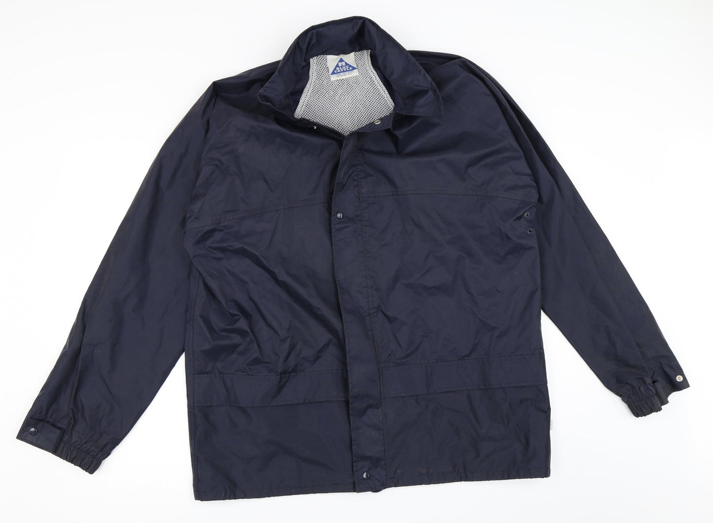 Blue Castle Mens Blue   Rain Coat Coat Size S