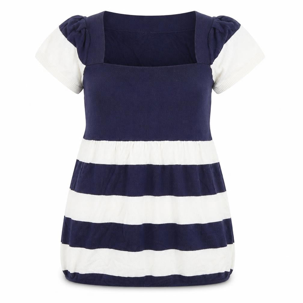 Store Twenty One Womens Blue Striped  Pullover Jumper Size 14