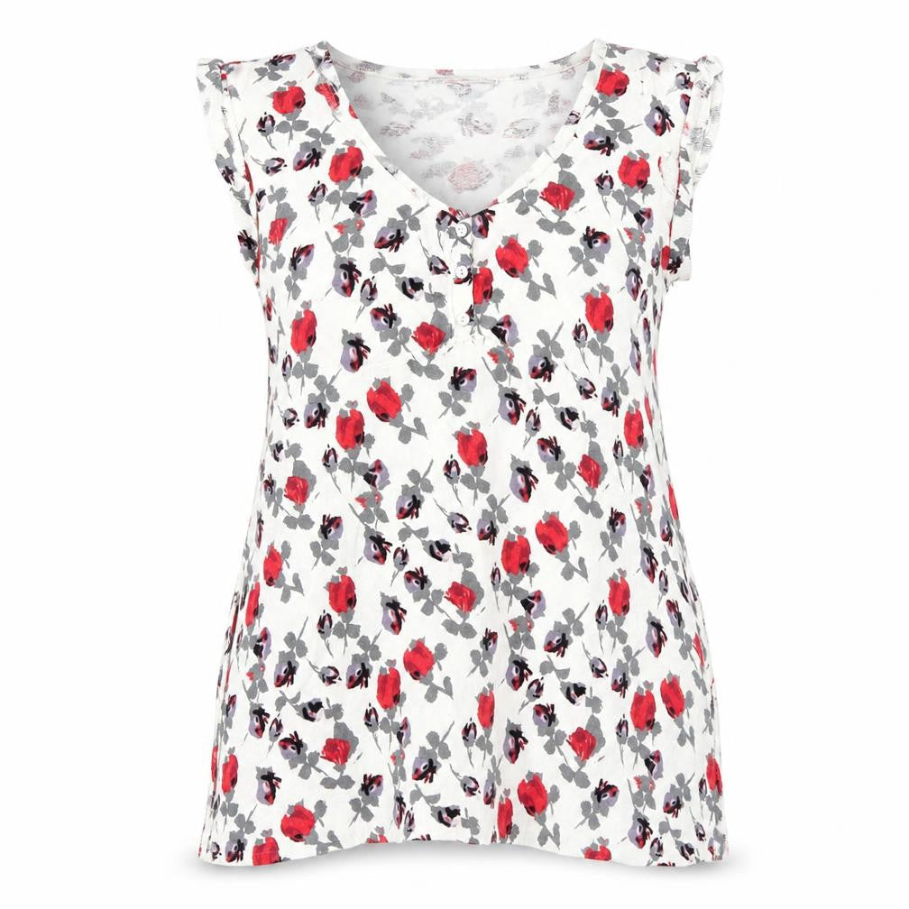 Karen Cole Womens White Floral  Pullover Jumper Size S