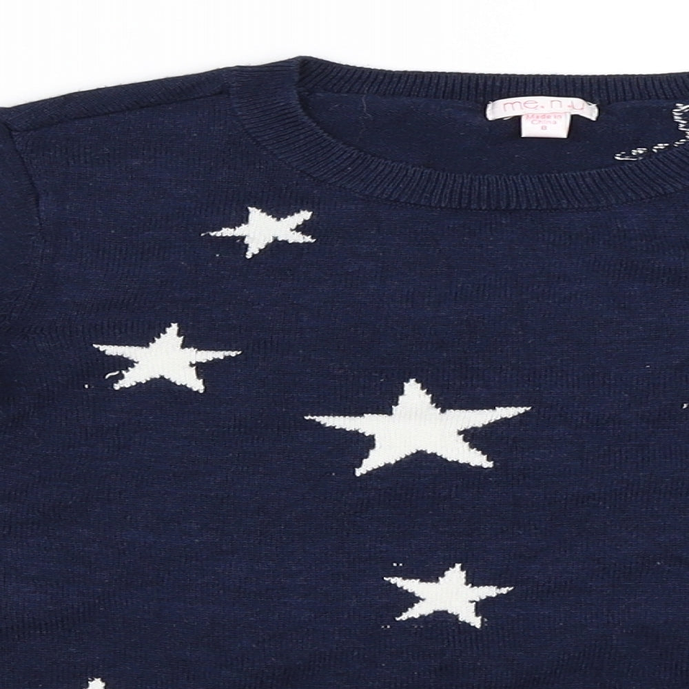 Menu Girls Blue   Pullover Jumper Size 8 Years