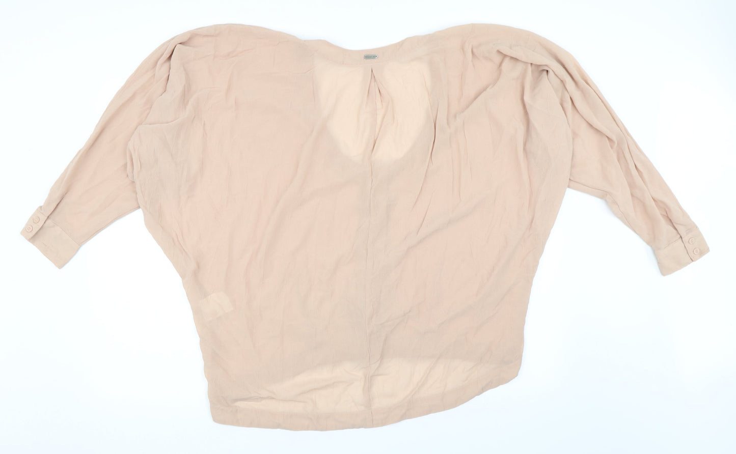 Crafted Womens Beige   Basic Button-Up Size 14