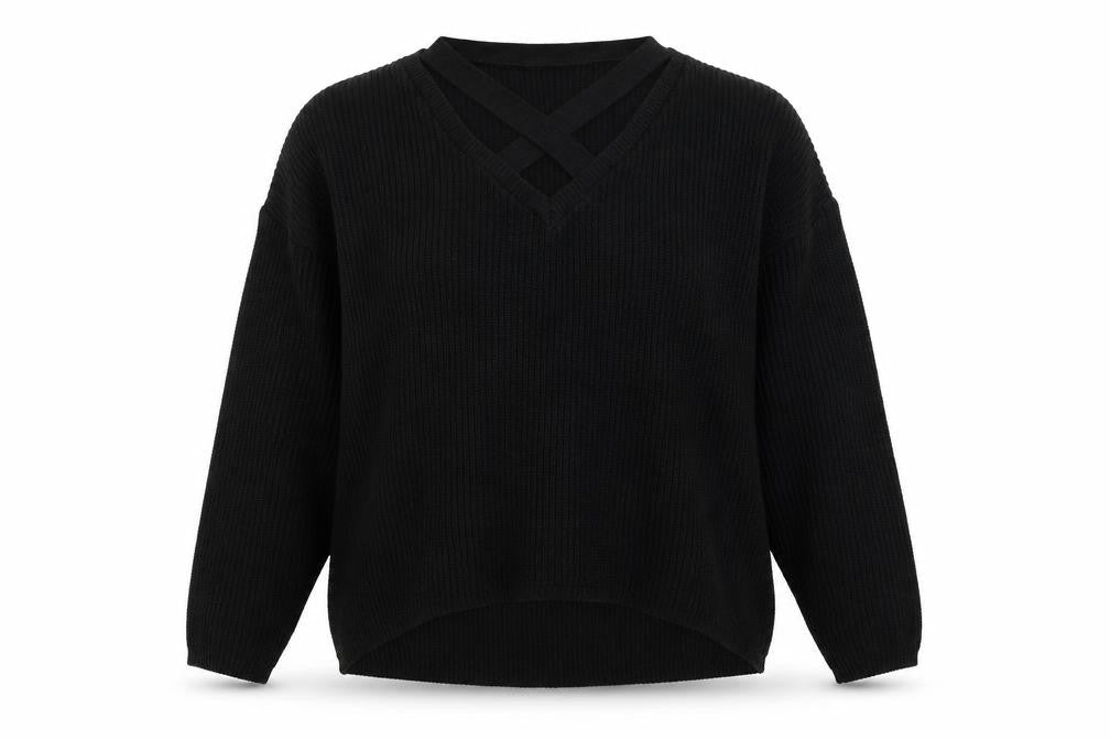 Boohoo Womens Black   Pullover Jumper Size M