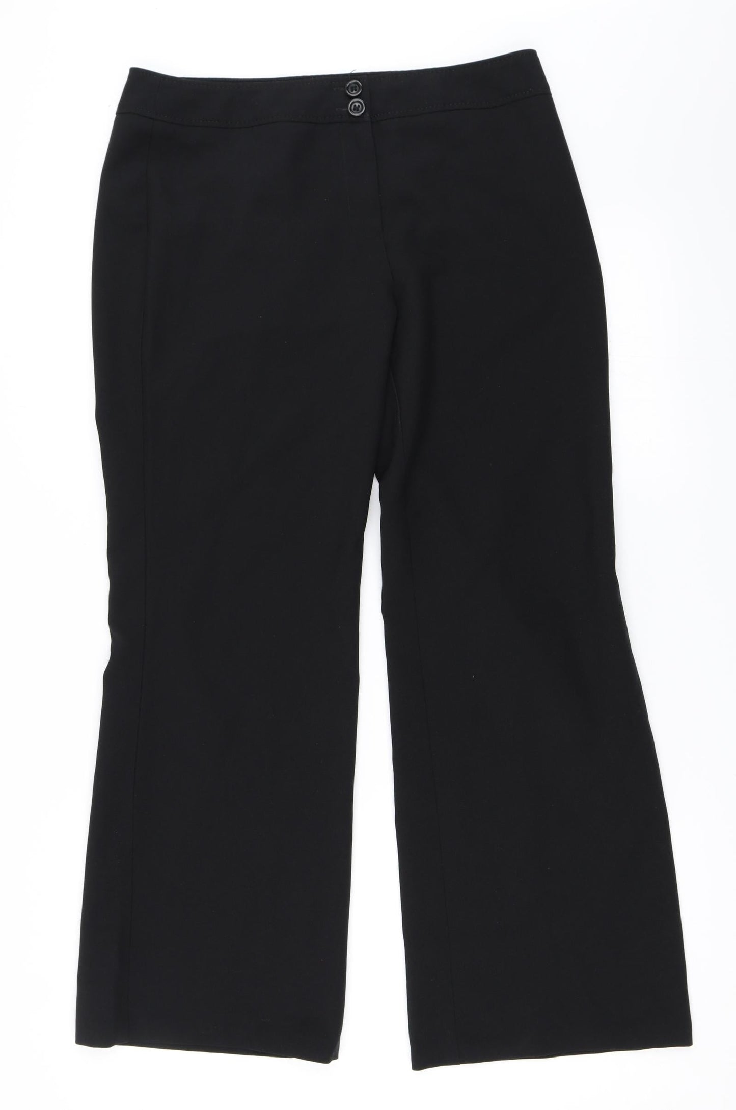 F&F Womens Black   Trousers  Size 12 L28 in