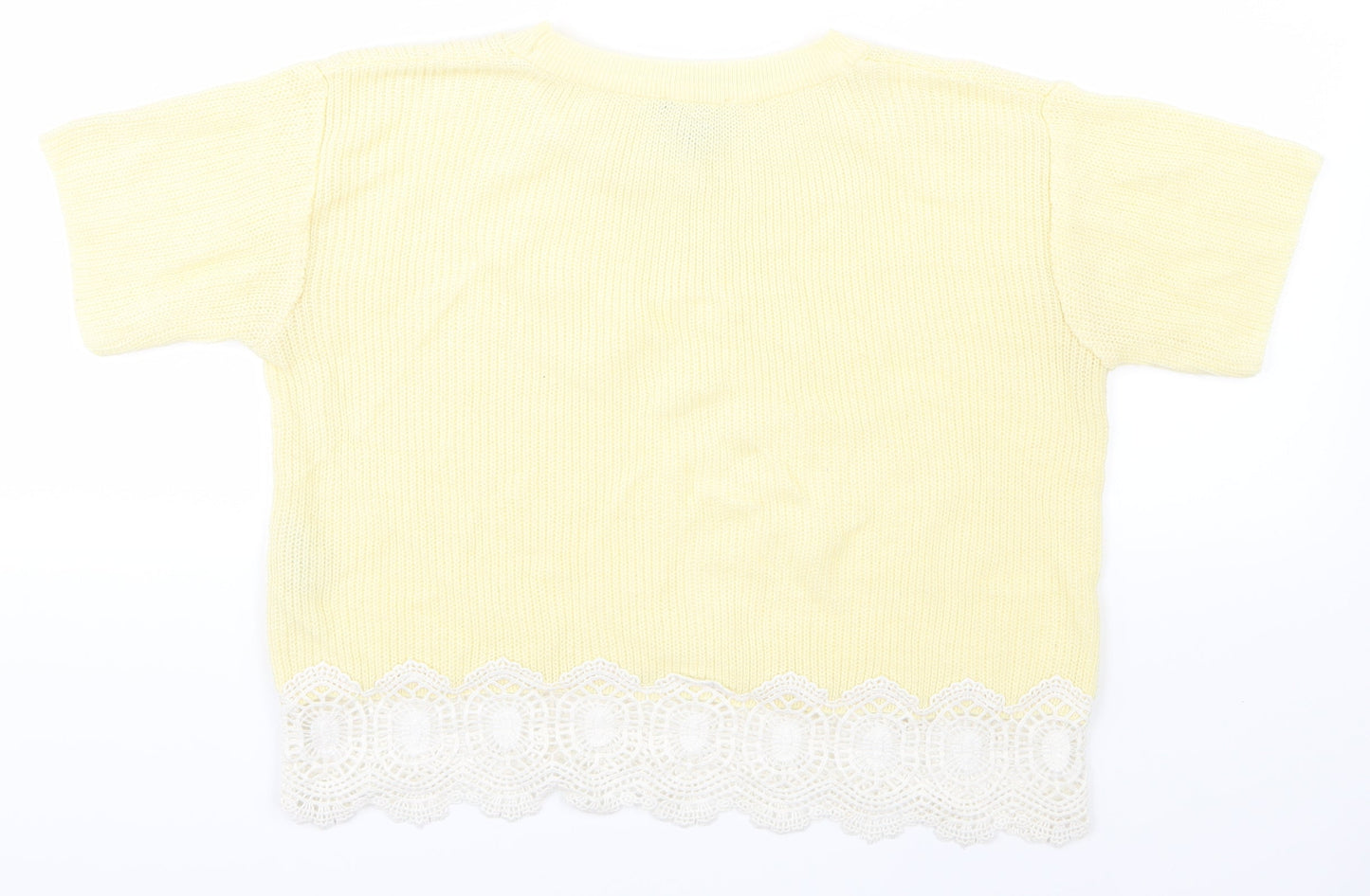 Topshop Womens Yellow  Knit Pullover Jumper Size 8