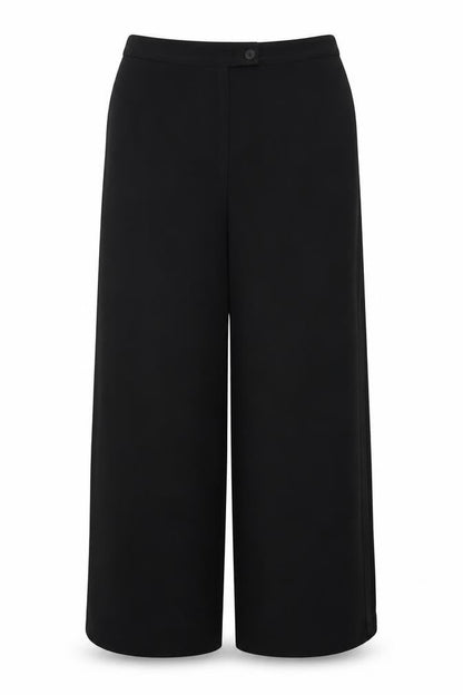 Front view of Next women’s black trousers, size UK 12, 23-inch leg