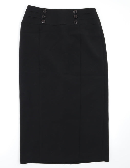 Wallis Womens Black   A-Line Skirt Size 10