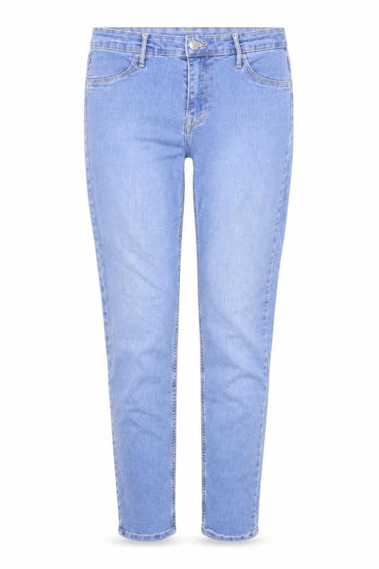 Front view of Denim women’s blue skinny jeans, size UK 30, 29-inch leg