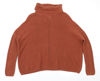 Additional front view of Miss Selfridge women’s brown jumper, size UK 6