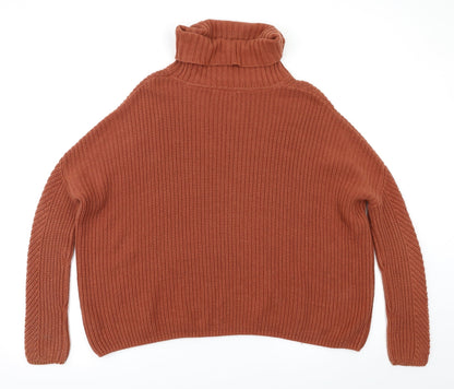 Back view of Miss Selfridge women’s brown jumper, size UK 6