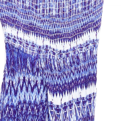 Preloved A Drew  Womens Blue Striped  Fit & Flare  Size S - Detail