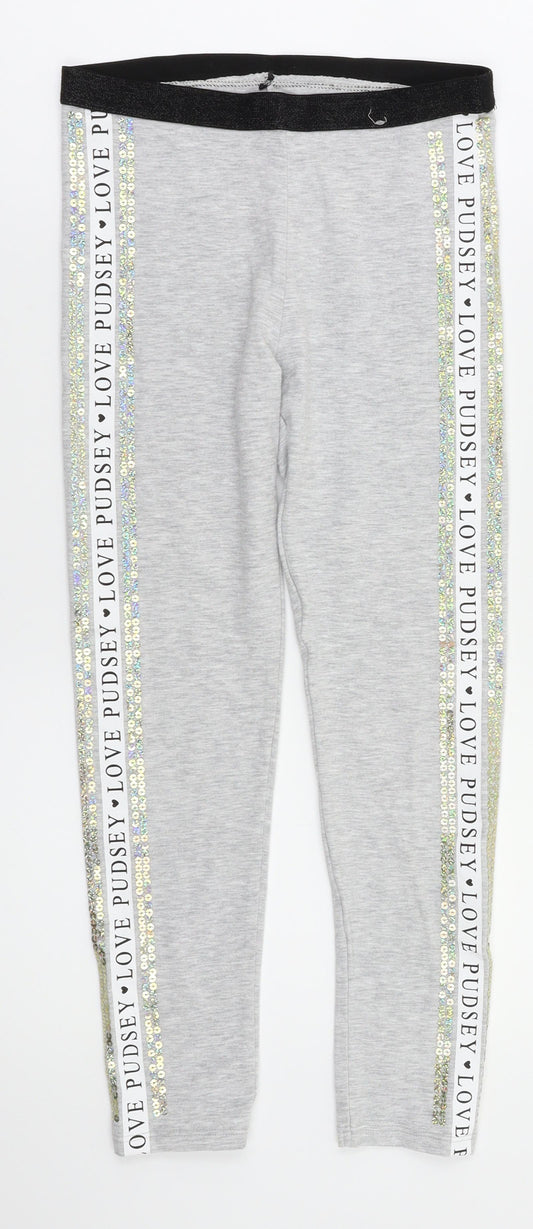 George Girls Grey   Jegging Trousers Size 9-10 Years